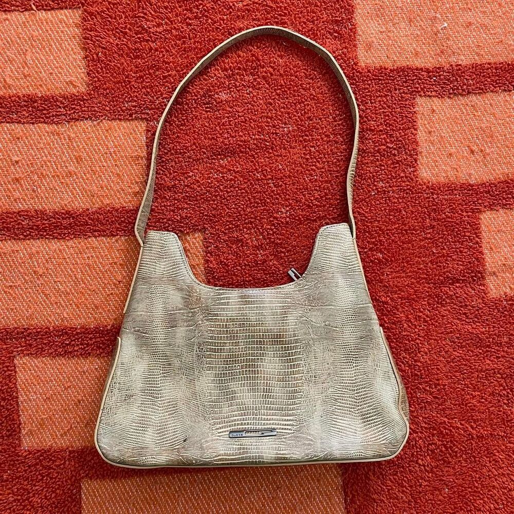 Y2K Retro Guess Purse Faux Snakeskin Shoulder Bag 2000's